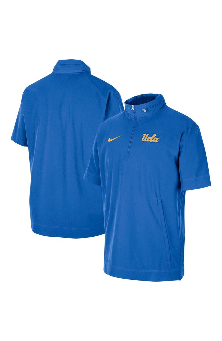 Nike Men's Nike Blue UCLA Bruins Coaches Half-Zip Short Sleeve Jacket, Main, color, Blue