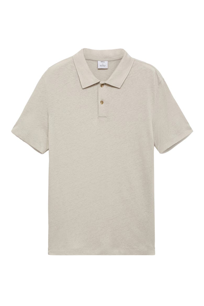 Slim Fit Linen Blend Jersey Polo, Alternate, color, ICE GREY
