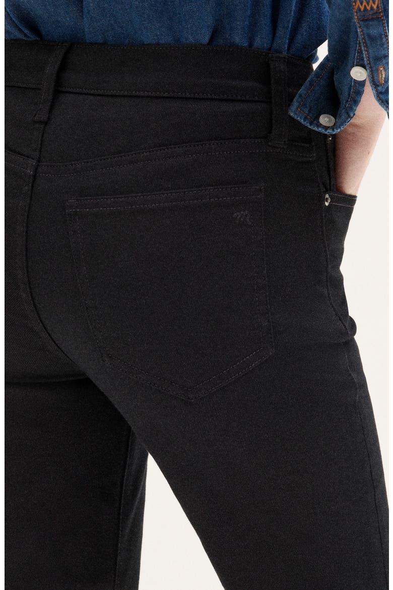 The Short Flare Super Stretch Jeans, Alternate, color, BLACK RINSE WASH