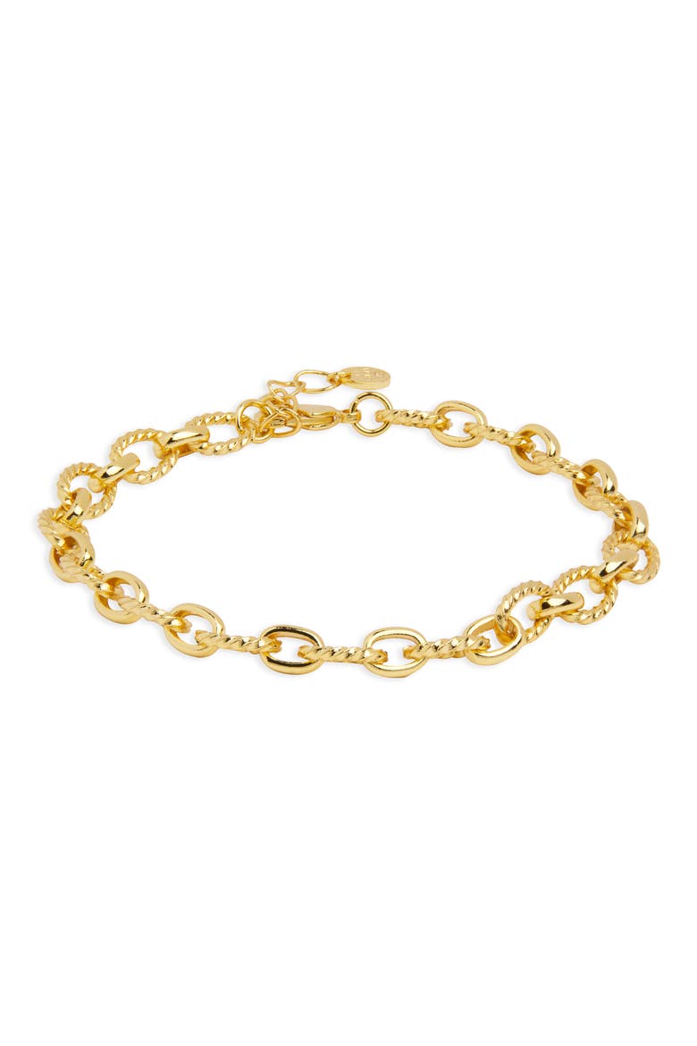 Cross & Link Set of 2 Bracelets, Alternate, color, GOLD