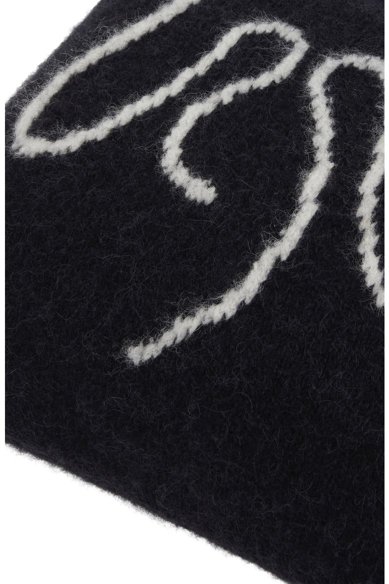 Swn Logo Alpaca Decorative Cushion, Alternate, color, Black