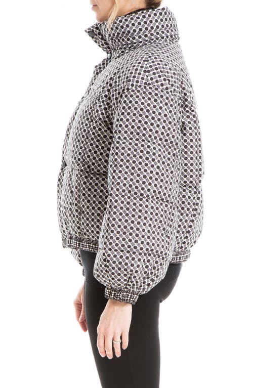 Max Studio Geo Print Puffer Jacket In Multi