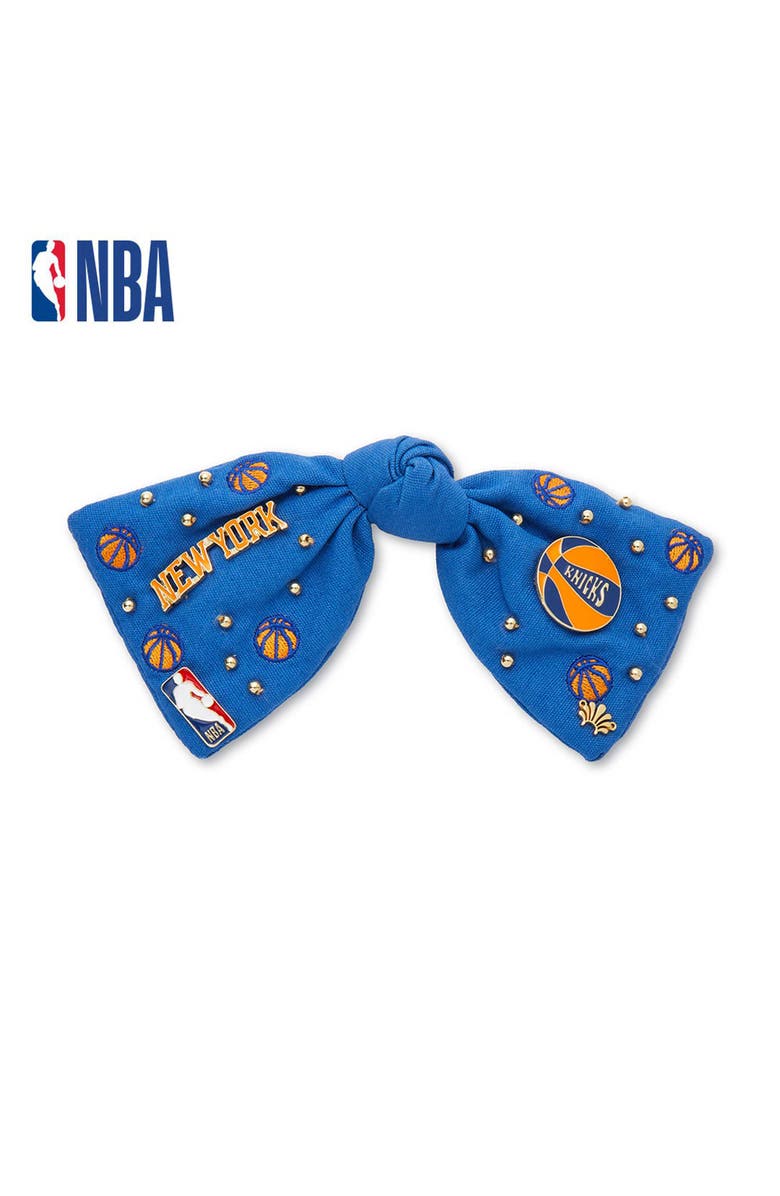 Lele Sadoughi NBA New York Knicks Bow Barrette, Main, color, 