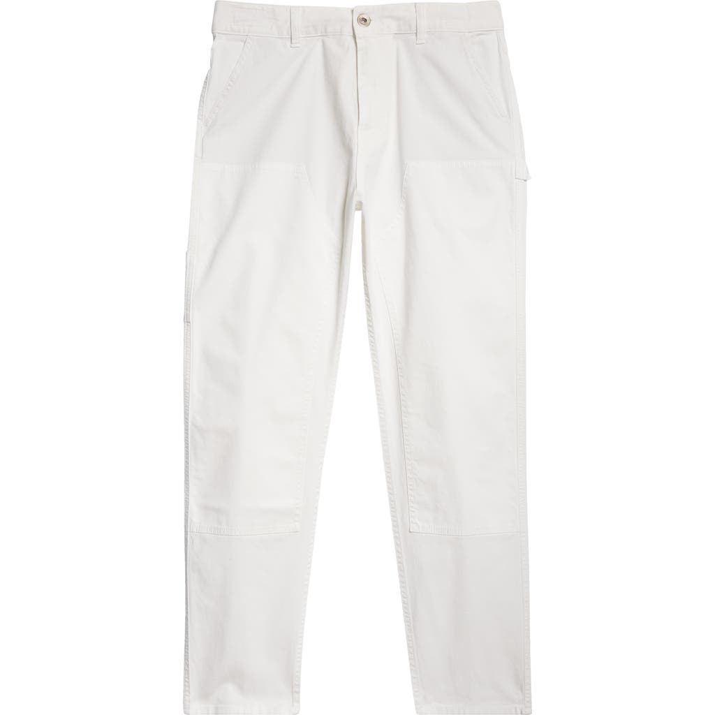 Eleventy Stretch Cotton Carpenter Pants In 01 White