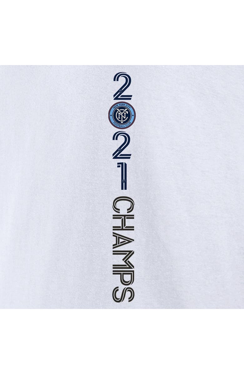 FANATICS Men's Fanatics Branded White New York City FC 2021 MLS Cup Champions One Team Roster T-Shirt, Alternate, color, 