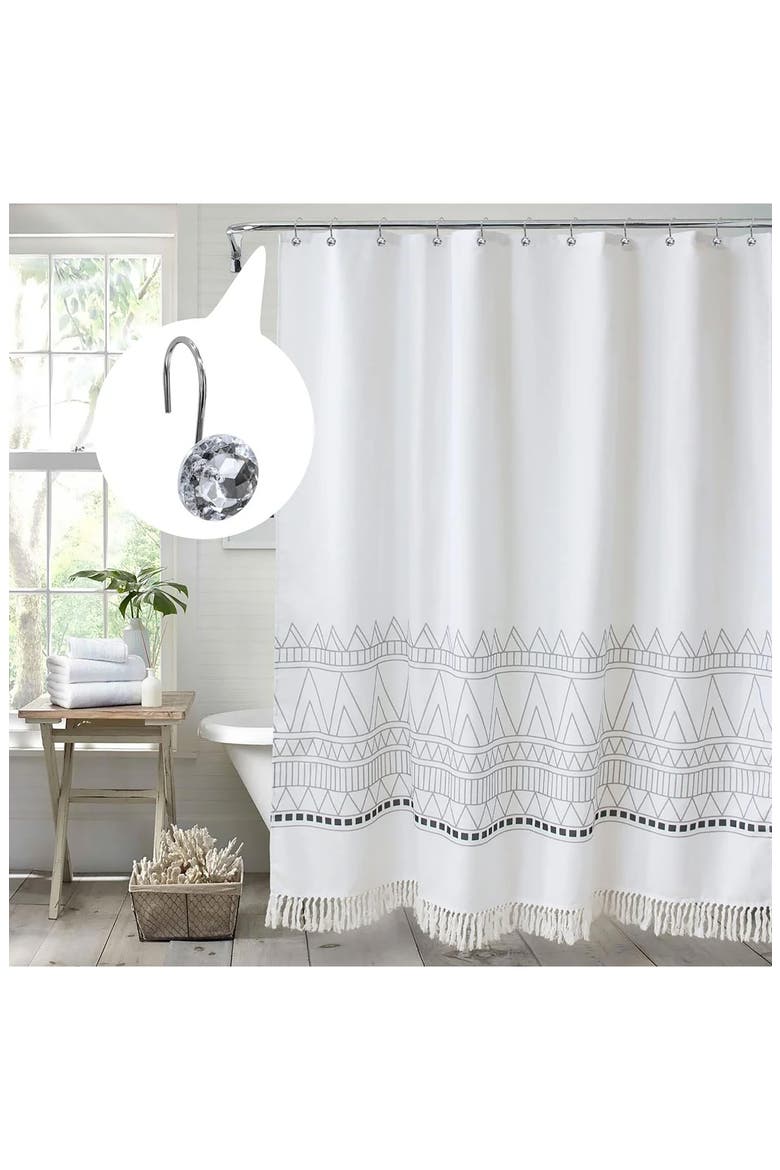 12-Piece Decorative Shower Curtain Rings Set, Alternate, color, N/A
