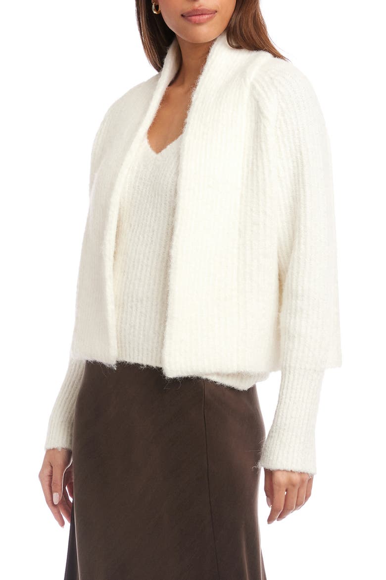 Cely Open Front Cardigan, Alternate, color, CREAM
