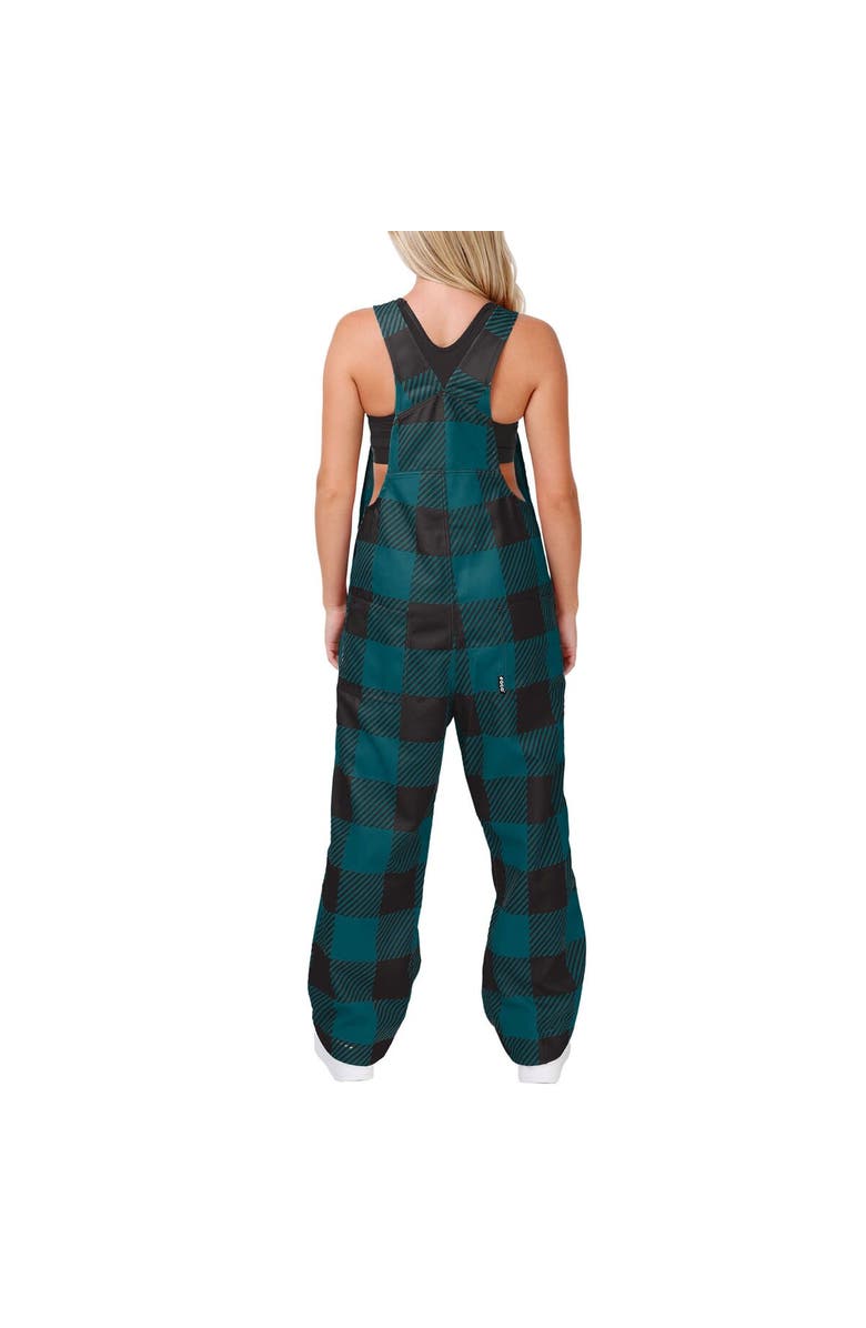 FOCO Women's FOCO Green Philadelphia Eagles Big Logo Plaid Overalls, Alternate, color,