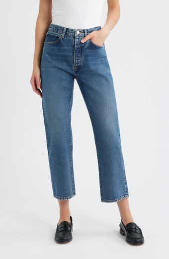 FRAME The Vertical High Waist Ankle Relaxed Straight Leg Jeans