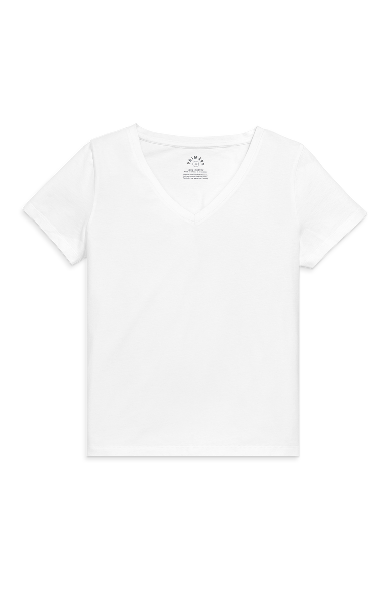 Adult Easy V-Neck Tee, Alternate, color, White