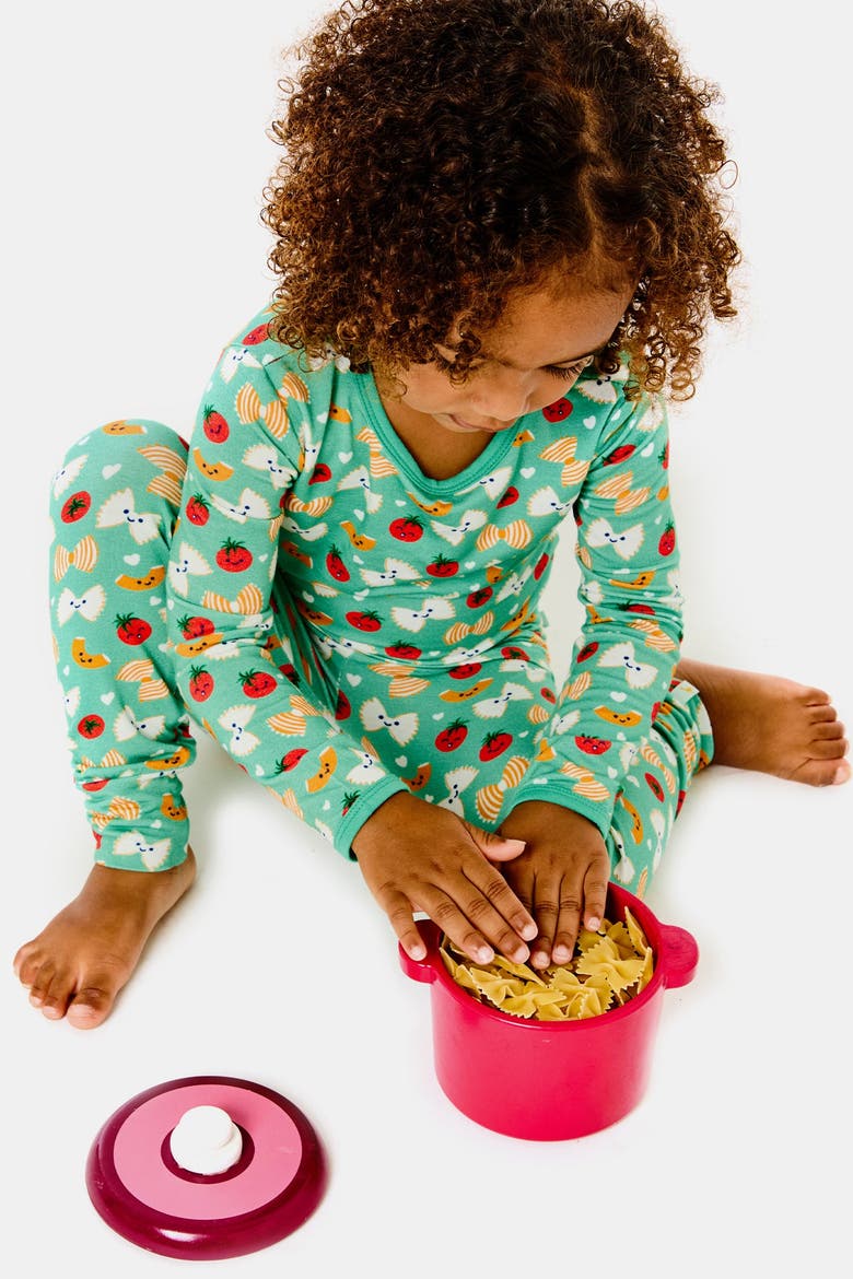 Long Sleeve Pajama Set - Pasta Night, Alternate, color, Pasta Night