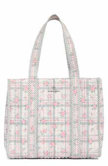 Nanette Lepore Floral Quilted Tote with Bear Charm & Crossbody Bag