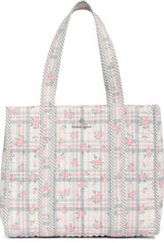 Nanette Lepore Floral Quilted Tote with Bear Charm & Crossbody Bag