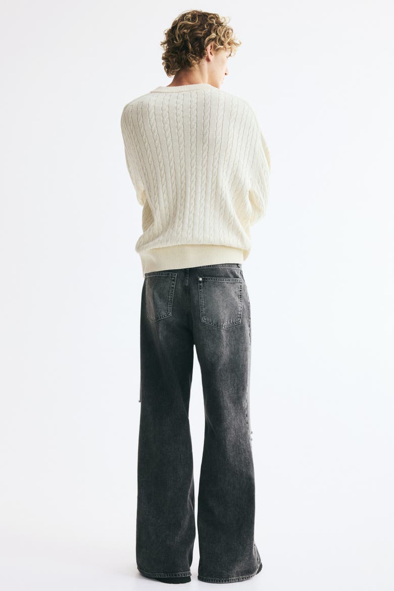 Loose Bootcut Jeans, Alternate, color, Dark denim gray
