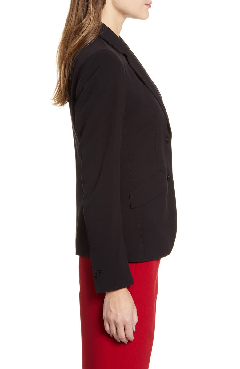 Anne Klein Two-Button Stretch Blazer, Alternate, color, Anne Blk
