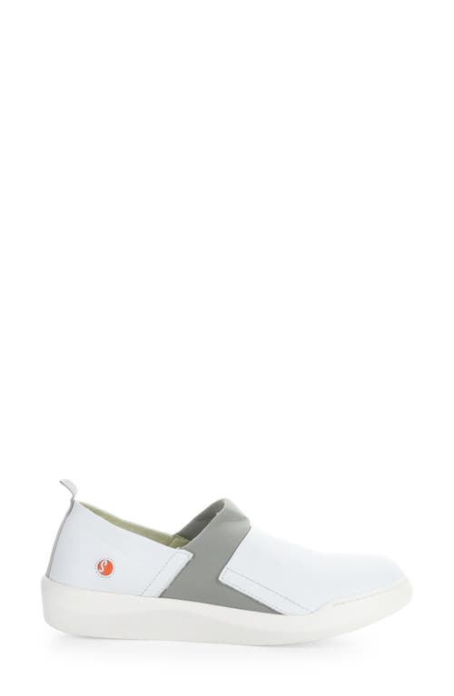 Fly London Baju Slip-on Sneaker In White/grey Smooth