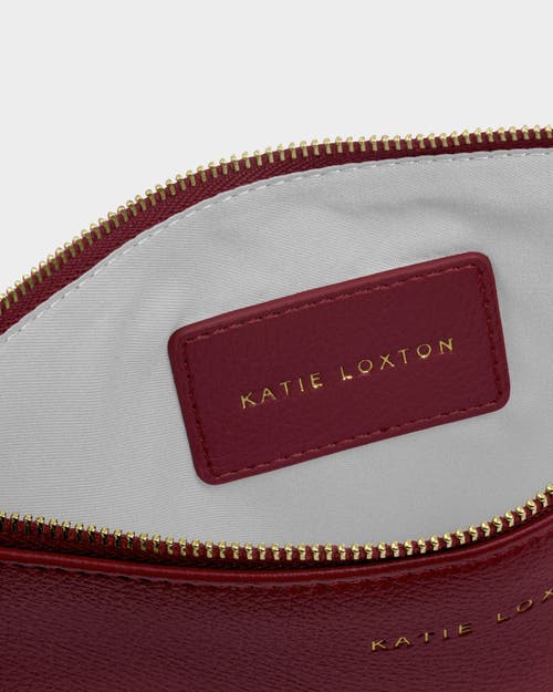Katie Loxton Hallie Wristlet Pouch In Burgundy