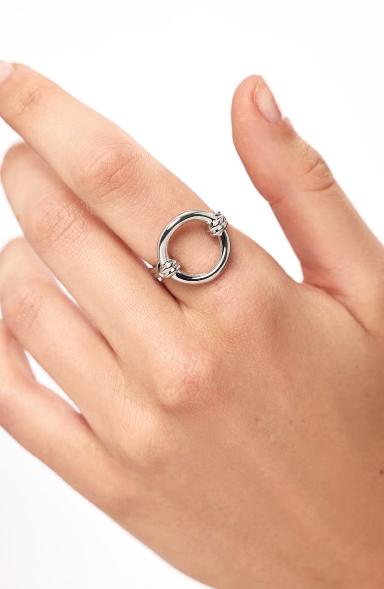 Ana Luisa Stevie Statement Ring, Alternate, color, Silver