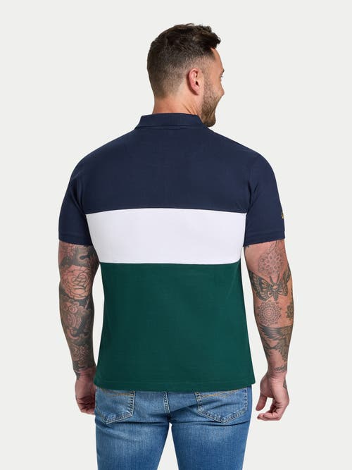 Raging Bull Short Sleeve Cut & Sew Panel Pique Polo In Multi