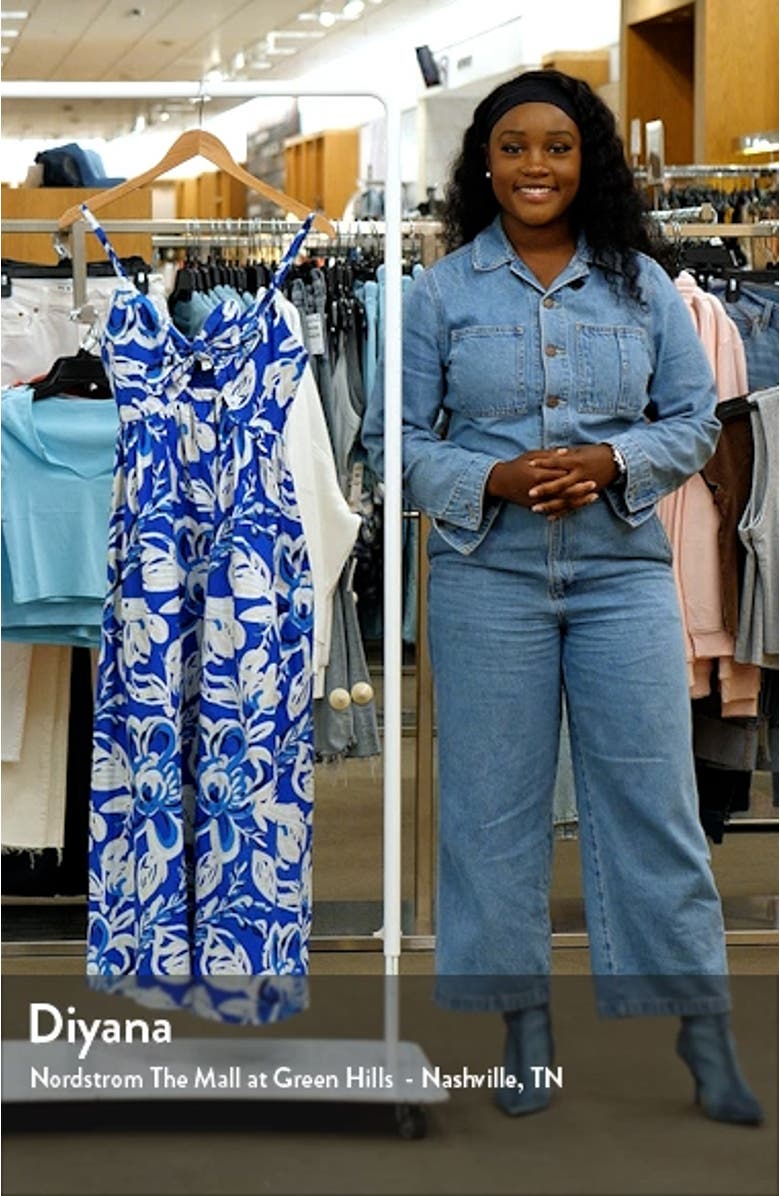 Annie Tie Front Organic Cotton Poplin Maxi Sundress, sales video thumbnail