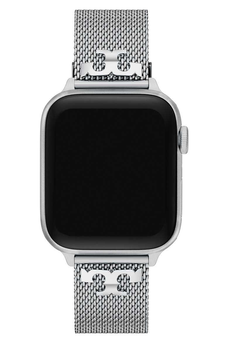 The Kira 18mm Apple Watch® Mesh Watchband, Alternate, color, SILVER