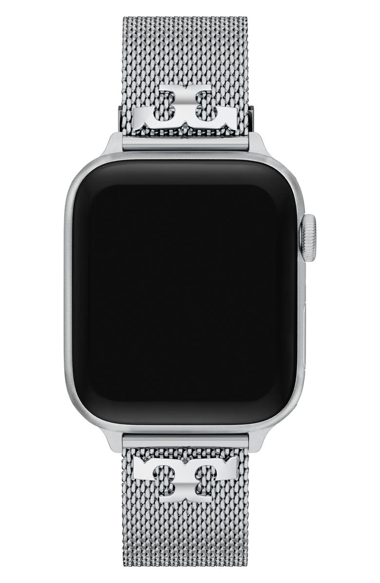 Tory Burch The Kira 18mm Apple Watch<sup>®</sup> Mesh Watchband, Alternate, color,