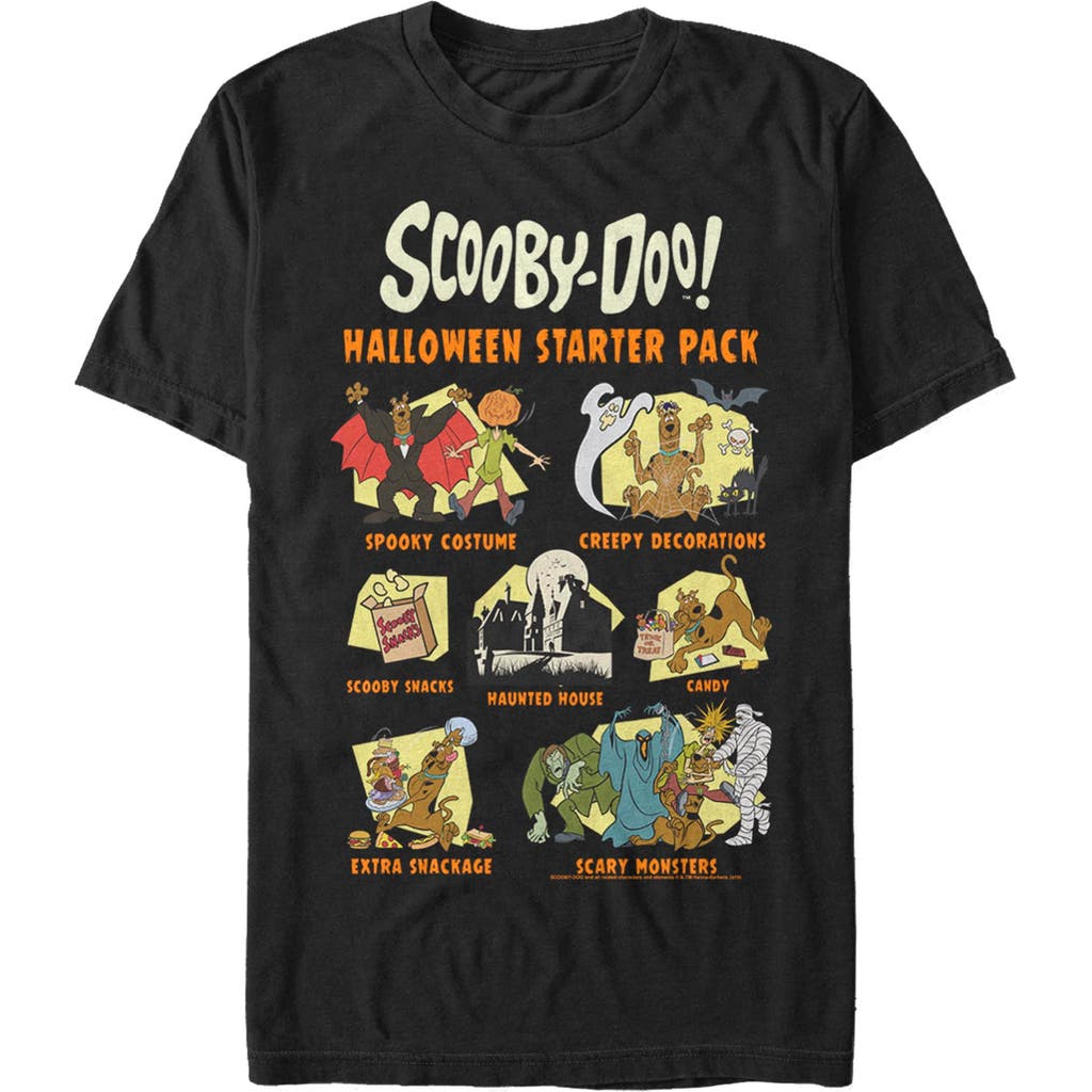 Scooby Doo Halloween Starter Pack Graphic T-shirt In Black