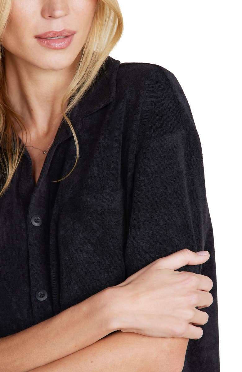 Cozy Terry<sup>®</sup> Short Sleeve Button-Up Shirt