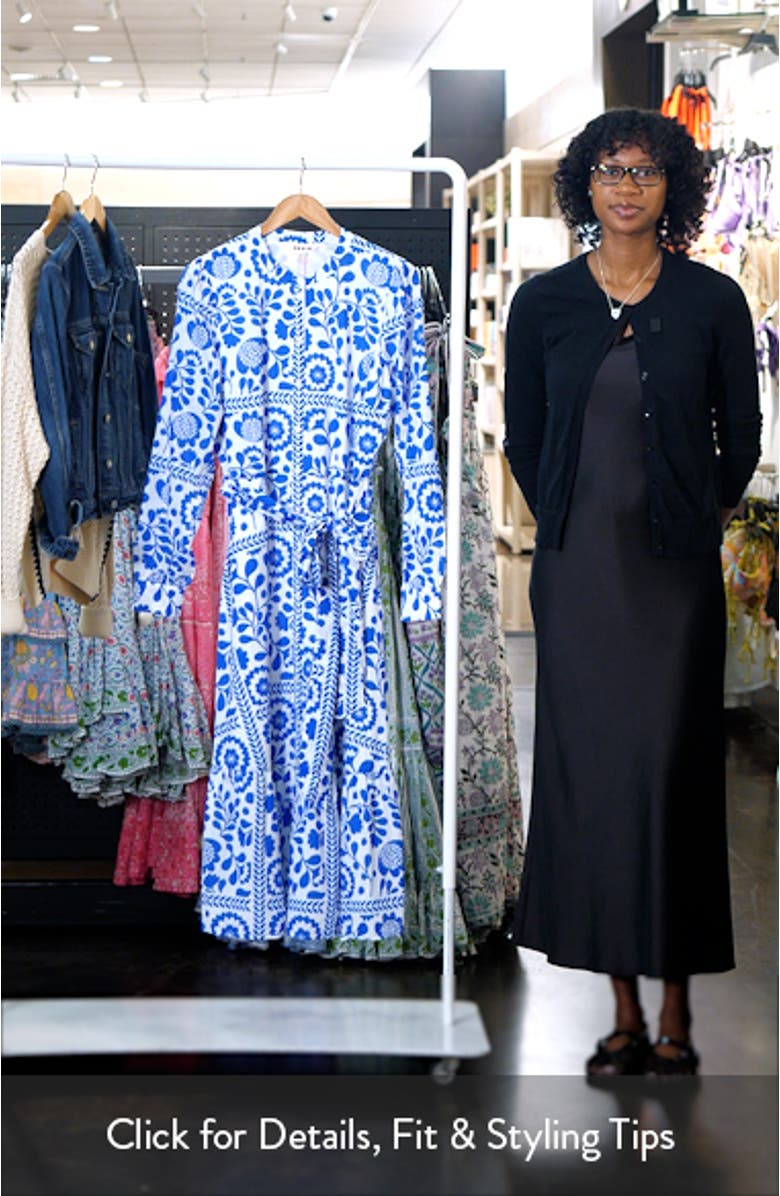 Mia Tie Waist Tiered Long Sleeve Shirtdress, sales video thumbnail