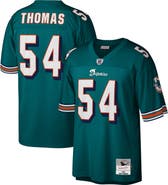Mitchell & Ness Men's Mitchell & Ness Zach Thomas Aqua Miami Dolphins Legacy Replica Jersey