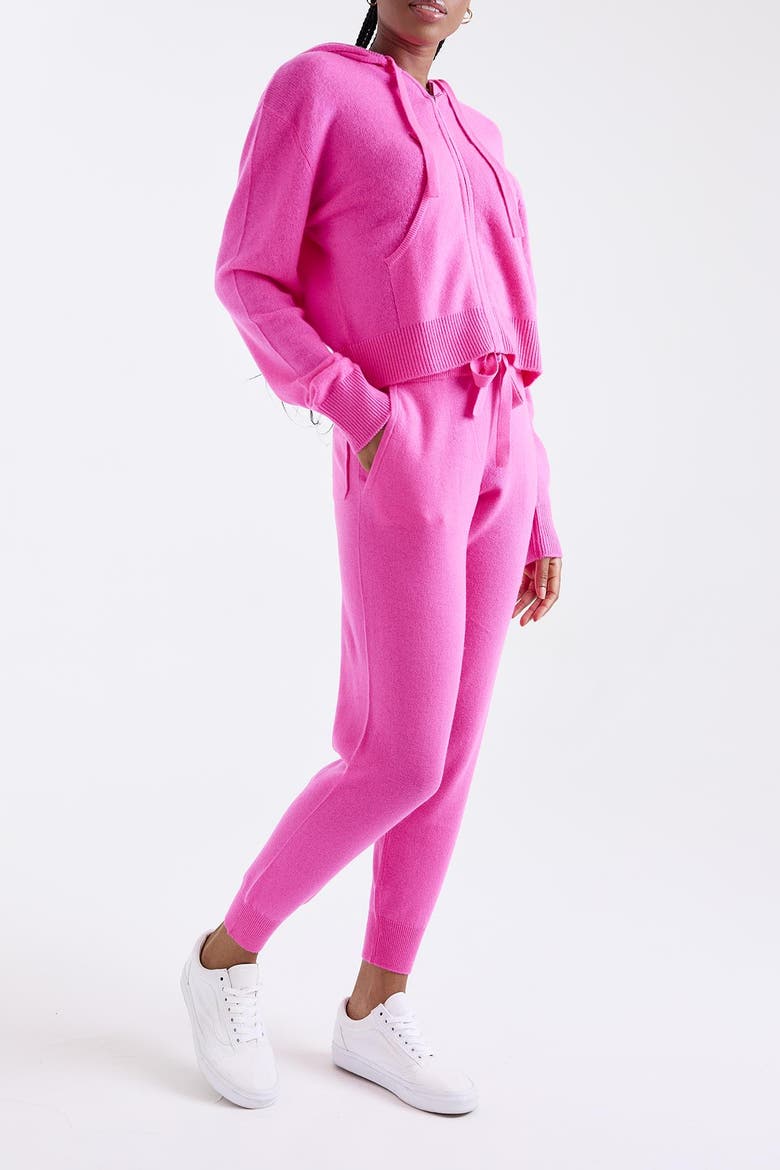 Milani Elasticated Waist Cashmere Jogger, Alternate, color, HOT PINK