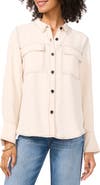 Vince Camuto Topstitch Utility Button-Up Shirt