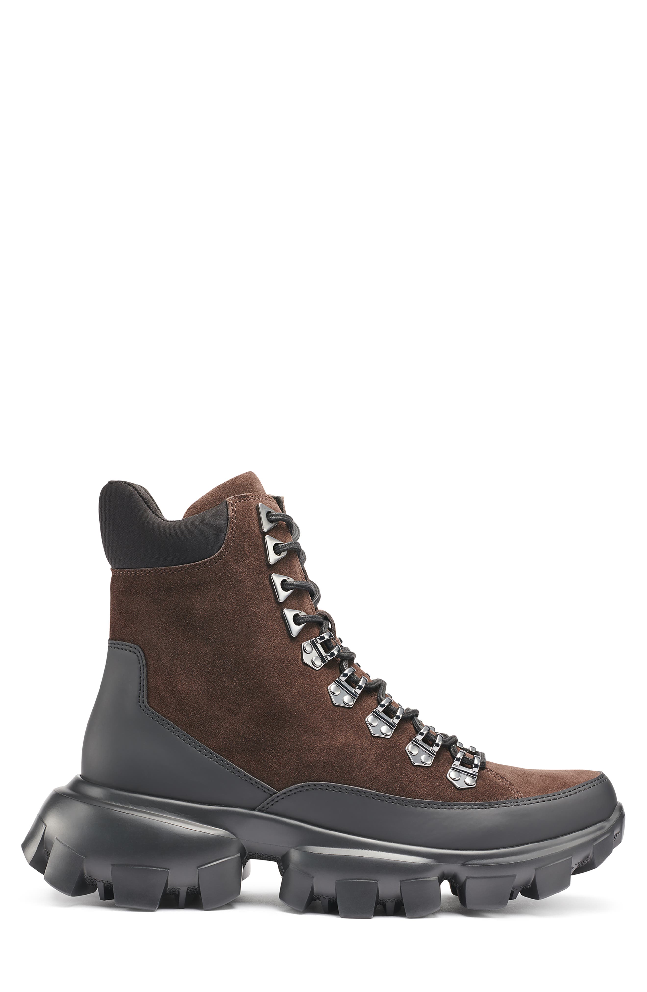 KARL LAGERFELD PARIS Suede Work Boot, Alternate, color, 