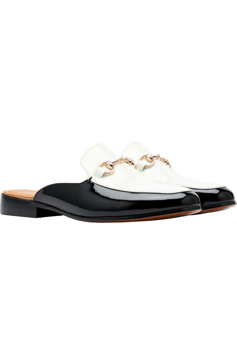 MARC NOLAN Ms. Del Sol Loafer Mule, Alternate, color, Black/White Patent