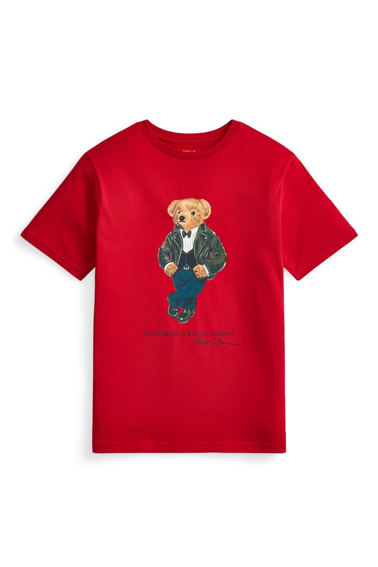 Kids' Polo Bear Graphic Tee, Main, color, RL2000 RED