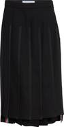 Thom Browne Classic Tipping Pleated Wool Skirt