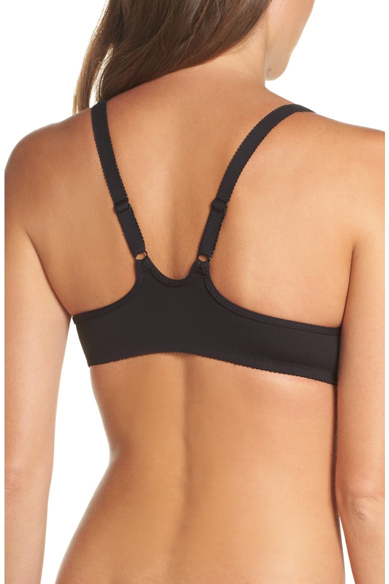 Body By Seamless Front Close Racerback Underwire Bra, Alternate, color, BLACK