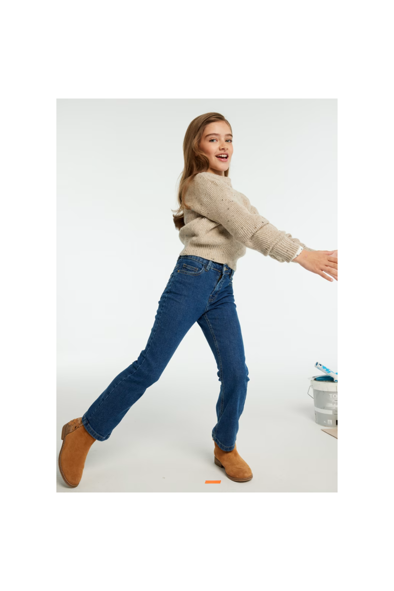 Basic Flared Jeans, Alternate, color, Navy