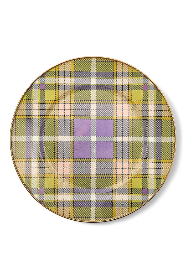Tartan Violet Dinner Plate, Main, color, TARTAN VIOLET