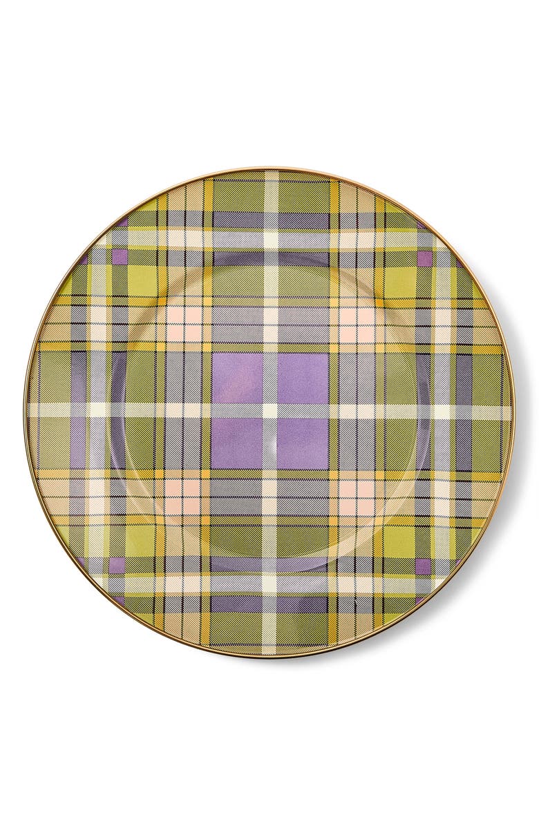MACKENZIE CHILDS Tartan Violet Dinner Plate, Main, color, Tartan Violet