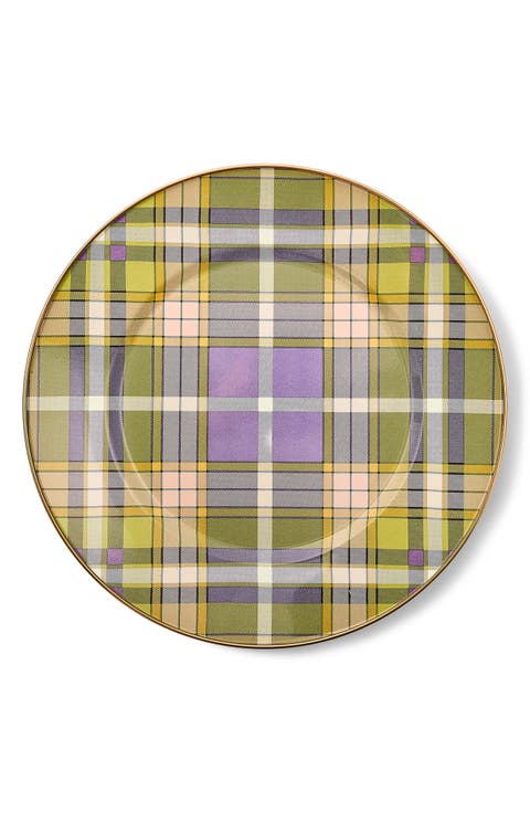 Tartan Violet Dinner Plate
