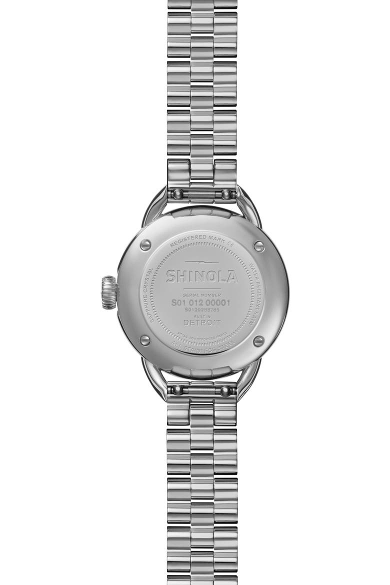 Runabout Bracelet Watch, 25mm, Alternate, color, WHITE