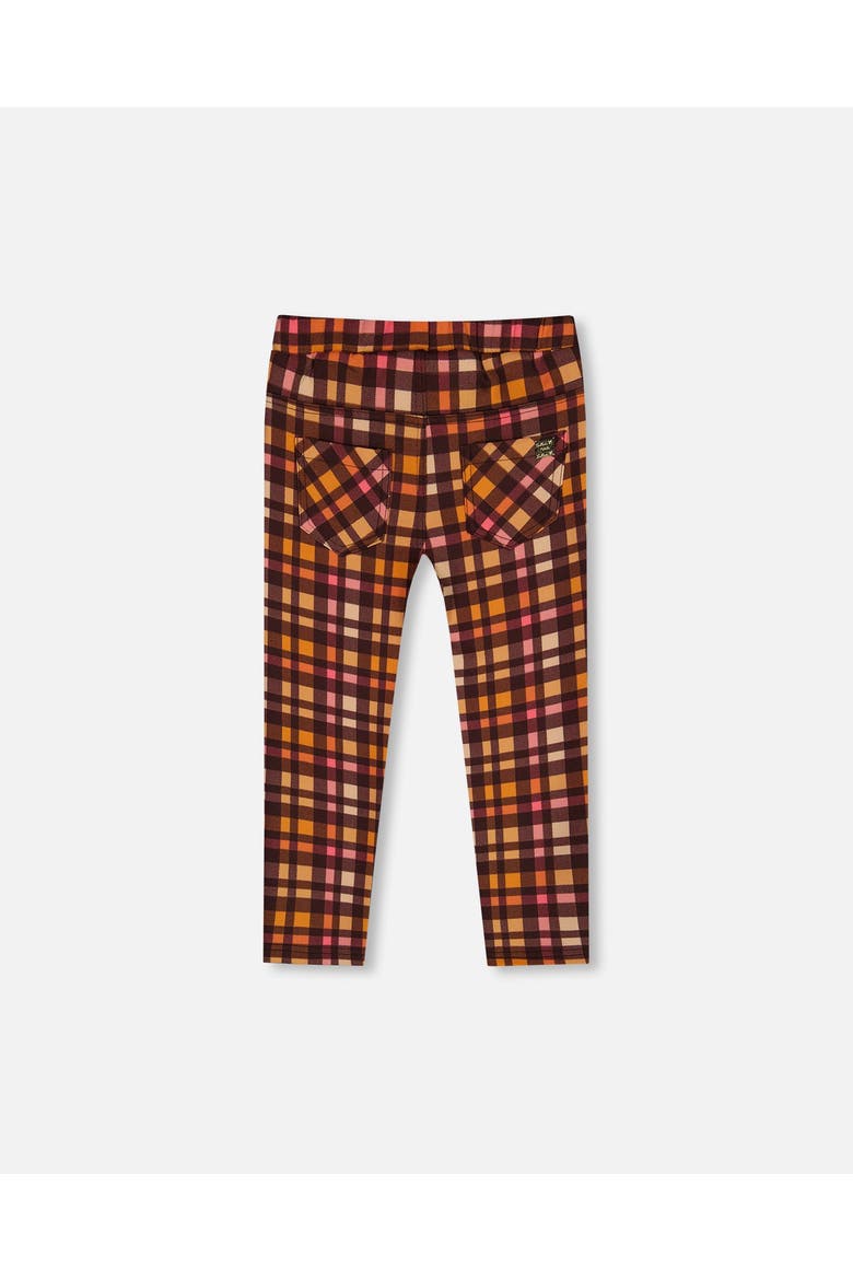 Girl's Milano Treggings Plaid Magenta And Brown, Alternate, color, Pink & Brown Plaid