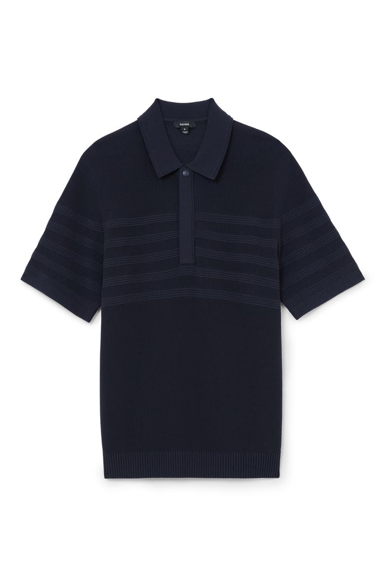 Falklands Half Zip Textured Knit Polo Sweater, Alternate, color, NAVY