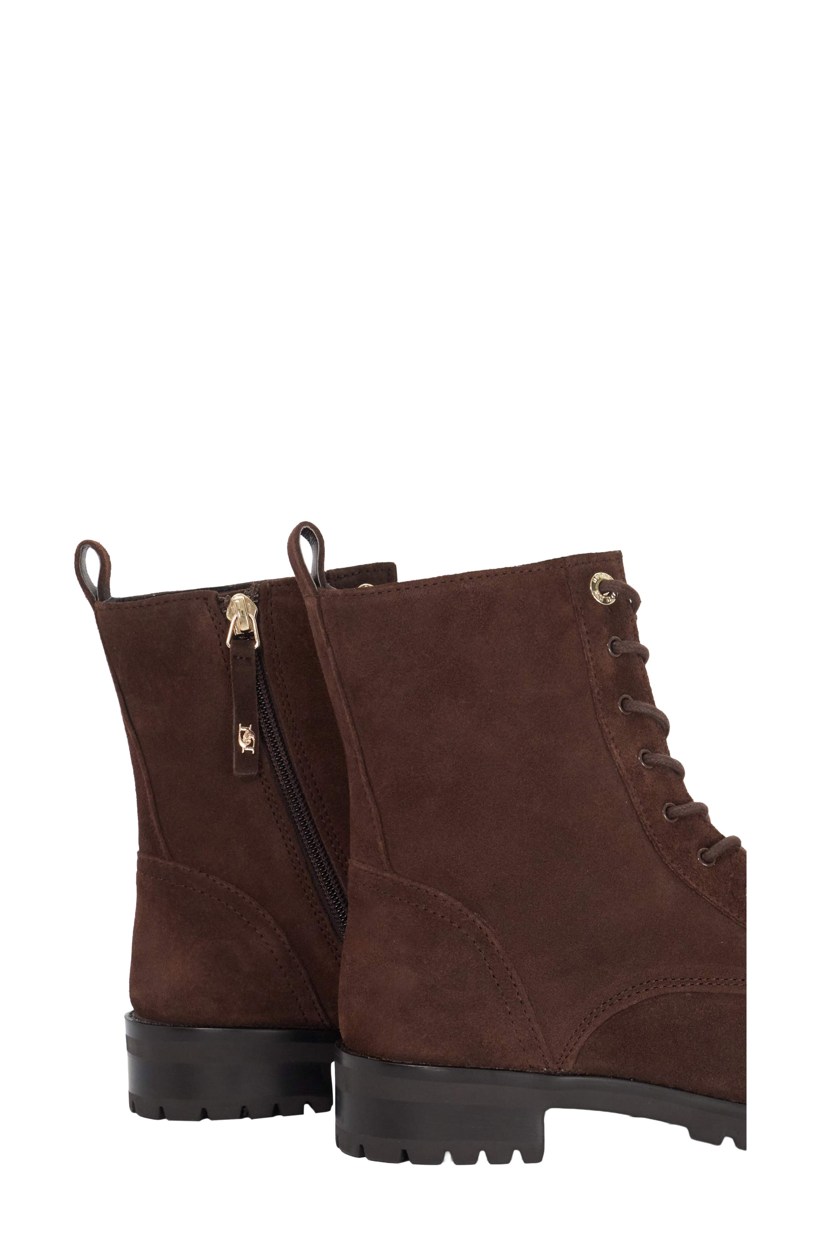 Pressures Leather Combat Boot, Alternate, color, BROWN