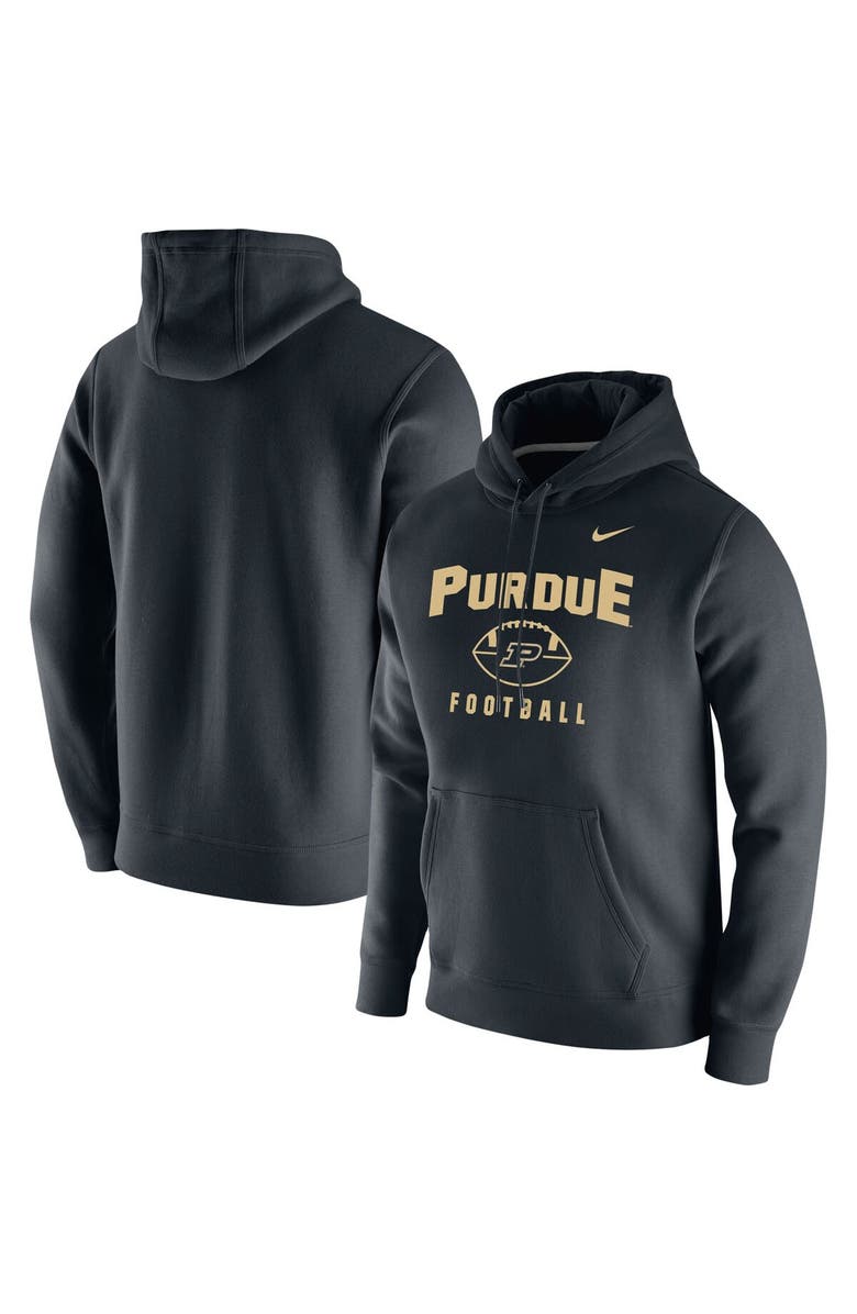 Nike Men's Nike Black Purdue Boilermakers Football Oopty Oop Club Fleece Pullover Hoodie, Main, color, Black