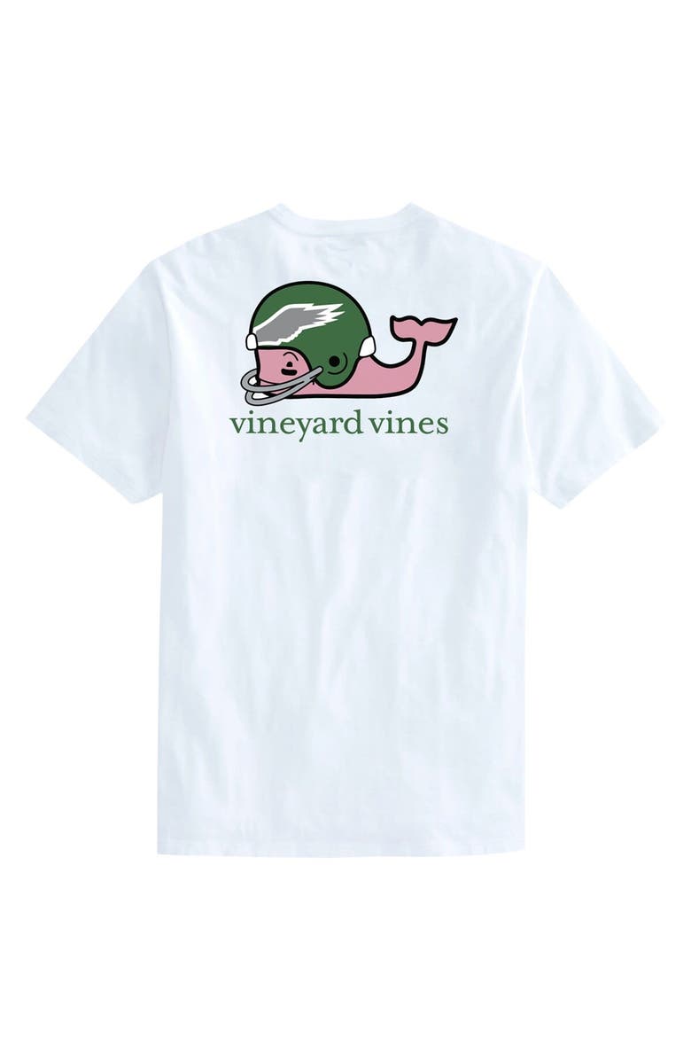 vineyard vines Men's Vineyard Vines White Philadelphia Eagles Big & Tall Gridiron Classics Throwback Helmet T-Shirt, Alternate, color, 