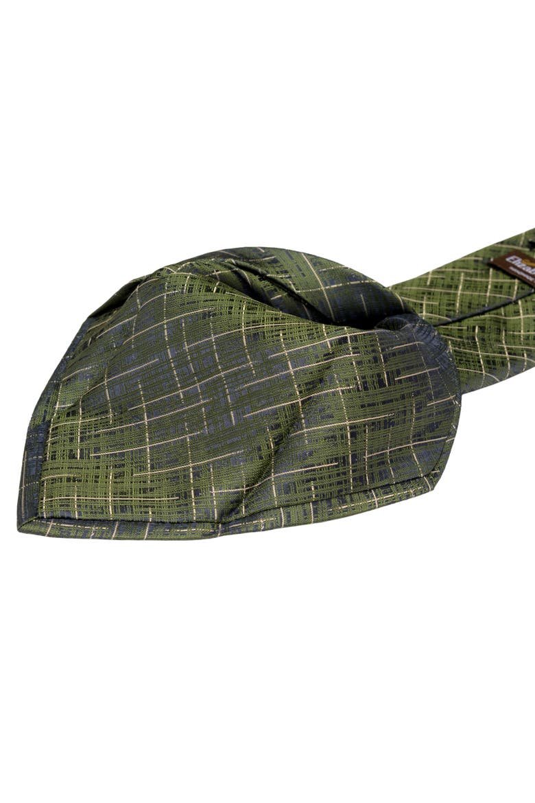 Morandi - Extra Long Silk Jacquard Tie for Men, Alternate, color, Green