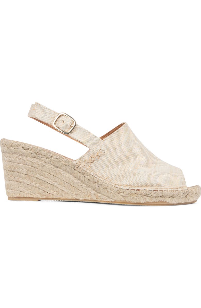 patricia green Shen Slingback Espadrille Sandal, Alternate, color, Cream Natural Metallic