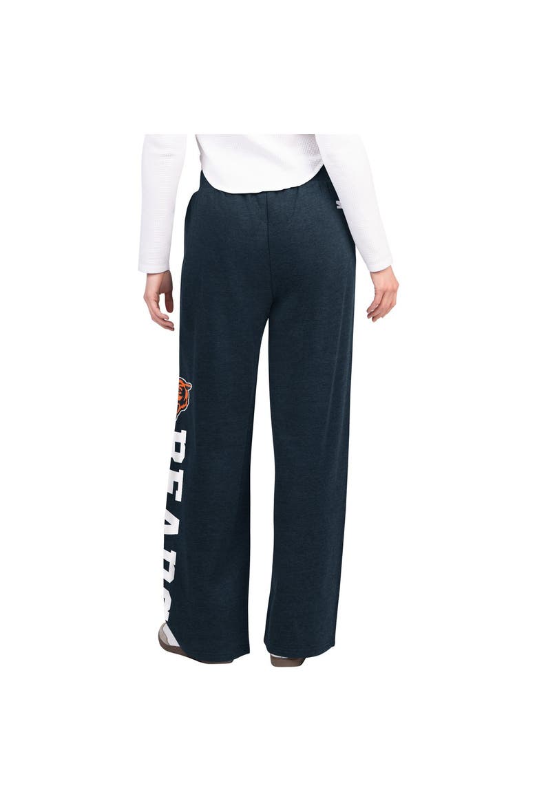 Women's  Starter  Navy Chicago Bears Field Wide Leg Sweatpants, Alternate, color, Navy